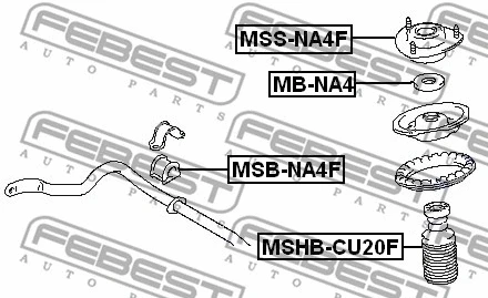MSS-NA4F FEBEST Подвеска, амортизатор (фото 2)