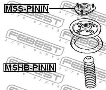 MSS-PININ FEBEST Подвеска, амортизатор (фото 2)