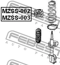 MZSS-002 FEBEST Подвеска, амортизатор (фото 2)