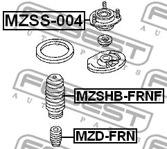 MZSS-004 FEBEST Подвеска, амортизатор (фото 2)