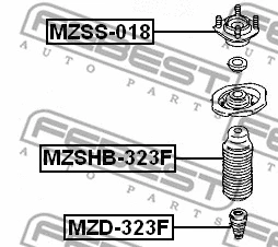 MZSS-018 FEBEST Подвеска, амортизатор (фото 2)