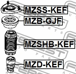 MZSS-KEF FEBEST Подвеска, амортизатор (фото 2)