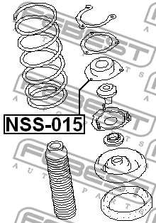 NSS-015 FEBEST Подвеска, амортизатор (фото 2)