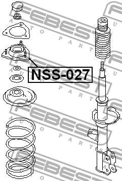 NSS-027 FEBEST Подвеска, амортизатор (фото 2)