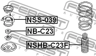 NSS-039 FEBEST Подвеска, амортизатор (фото 2)