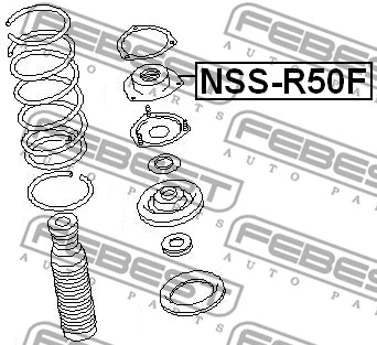 NSS-R50F FEBEST Подвеска, амортизатор (фото 2)