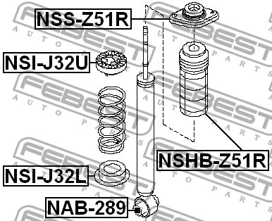 NSS-Z51R FEBEST Подвеска, амортизатор (фото 2)