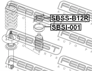 SBSS-B12R FEBEST Подвеска, амортизатор (фото 2)
