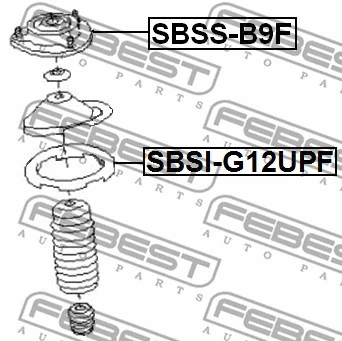SBSS-B9F FEBEST Подвеска, амортизатор (фото 2)