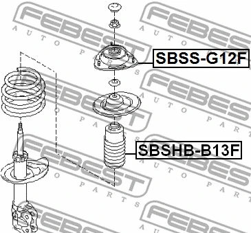 SBSS-G12F FEBEST Подвеска, амортизатор (фото 2)