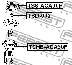 TSD-002 FEBEST Подвеска, амортизатор (фото 2)