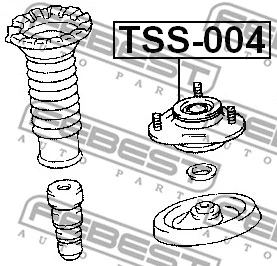 TSS-004 FEBEST Подвеска, амортизатор (фото 2)