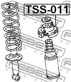 TSS-011 FEBEST Подвеска, амортизатор (фото 2)