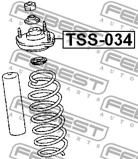 TSS-034 FEBEST Подвеска, амортизатор (фото 2)
