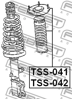 TSS-041 FEBEST Подвеска, амортизатор (фото 2)