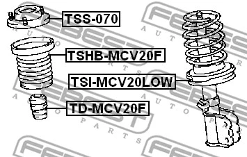 TSS-070 FEBEST Подвеска, амортизатор (фото 2)