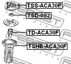 TSS-ACA30F FEBEST Подвеска, амортизатор (фото 2)