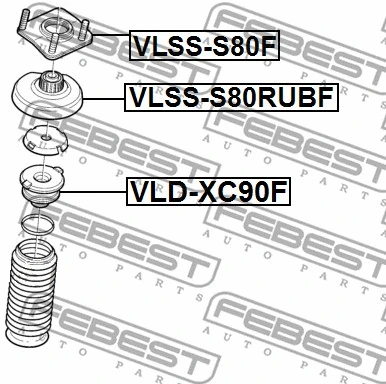 VLSS-S80F FEBEST Подвеска, амортизатор (фото 2)