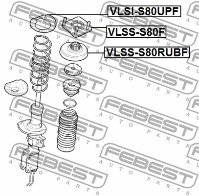 VLSS-S80RUBF FEBEST Подвеска, амортизатор (фото 2)