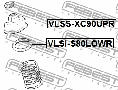 VLSS-XC90UPR FEBEST Подвеска, амортизатор (фото 2)