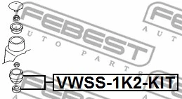 VWSS-1K2-KIT FEBEST Подвеска, амортизатор (фото 2)