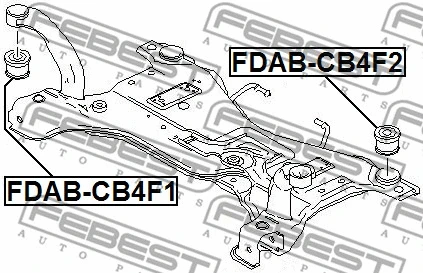FDAB-CB4F1 FEBEST Втулка, балка моста (фото 2)