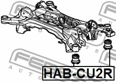HAB-CU2R FEBEST Втулка, балка моста (фото 2)