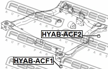 HYAB-ACF2 FEBEST Втулка, балка моста (фото 2)