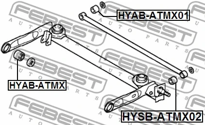 HYAB-ATMX FEBEST Втулка, балка моста (фото 2)