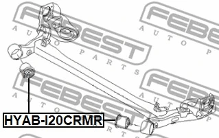 HYAB-I20CRMR FEBEST Втулка, балка моста (фото 2)