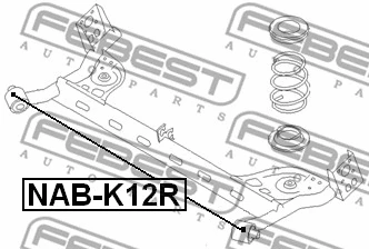 NAB-K12R FEBEST Втулка, балка моста (фото 2)