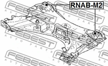 RNAB-M2 FEBEST Втулка, балка моста (фото 2)