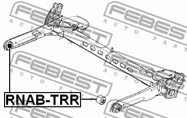 RNAB-TRR FEBEST Втулка, балка моста (фото 2)