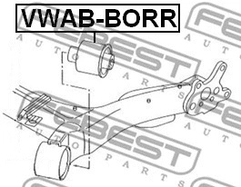 VWAB-BORR FEBEST Втулка, балка моста (фото 2)