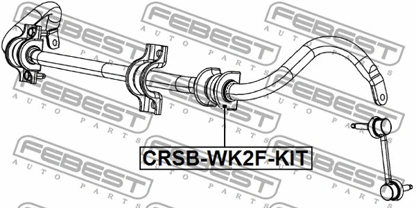 CRSB-WK2F-KIT FEBEST Ремкомплект, подшипник стабилизатора (фото 2)