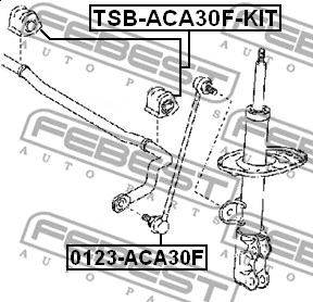 TSB-ACA30F-KIT FEBEST Ремкомплект, подшипник стабилизатора (фото 2)