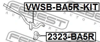 VWSB-BA5R-KIT FEBEST Ремкомплект, подшипник стабилизатора (фото 2)