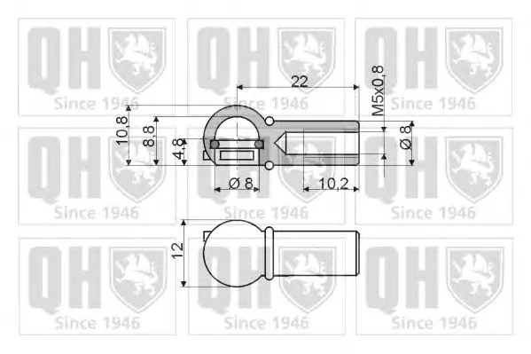 128410 QUINTON HAZELL Газовый амортизатор крышки багажника, заднего стекла, капота (фото 2)