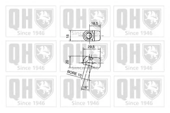 128439 QUINTON HAZELL Газовый амортизатор крышки багажника, заднего стекла, капота (фото 3)