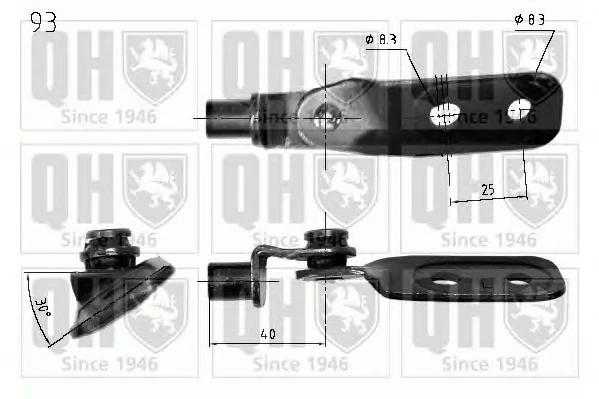 140228 QUINTON HAZELL Газовый амортизатор крышки багажника, заднего стекла, капота (фото 2)