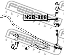 NSB-009 FEBEST Подвеска, стойка вала (фото 2)