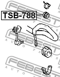 TSB-788 FEBEST Подвеска, стойка вала (фото 2)