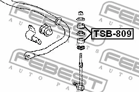 TSB-809 FEBEST Подвеска, стойка вала (фото 2)