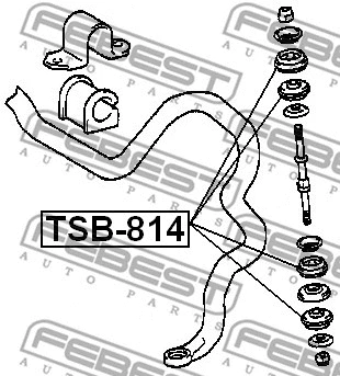TSB-814 FEBEST Подвеска, стойка вала (фото 2)