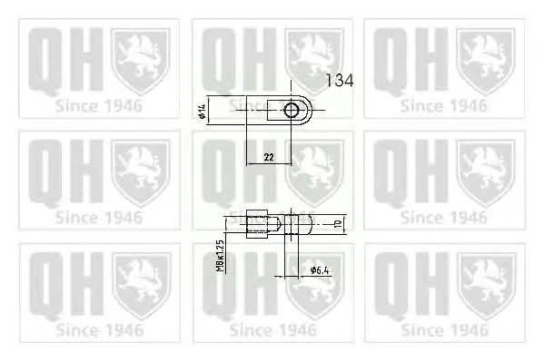 140261 QUINTON HAZELL Газовый амортизатор крышки багажника, заднего стекла, капота (фото 1)