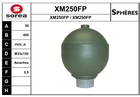 XM250FP SNRA Гидроаккумулятор, подвеска / амортизация (фото 1)