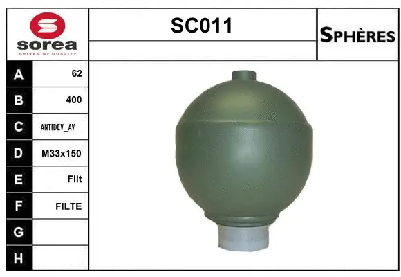 SC011 SERA Гидроаккумулятор, подвеска / амортизация (фото 1)