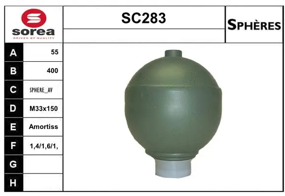 SC283 SERA Гидроаккумулятор, подвеска / амортизация (фото 1)