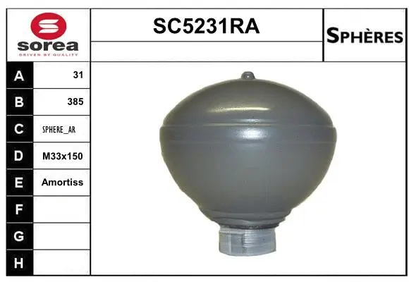 SC5231RA SERA Гидроаккумулятор, подвеска / амортизация (фото 1)