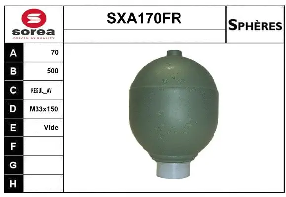 SXA170FR SERA Гидроаккумулятор, подвеска / амортизация (фото 1)